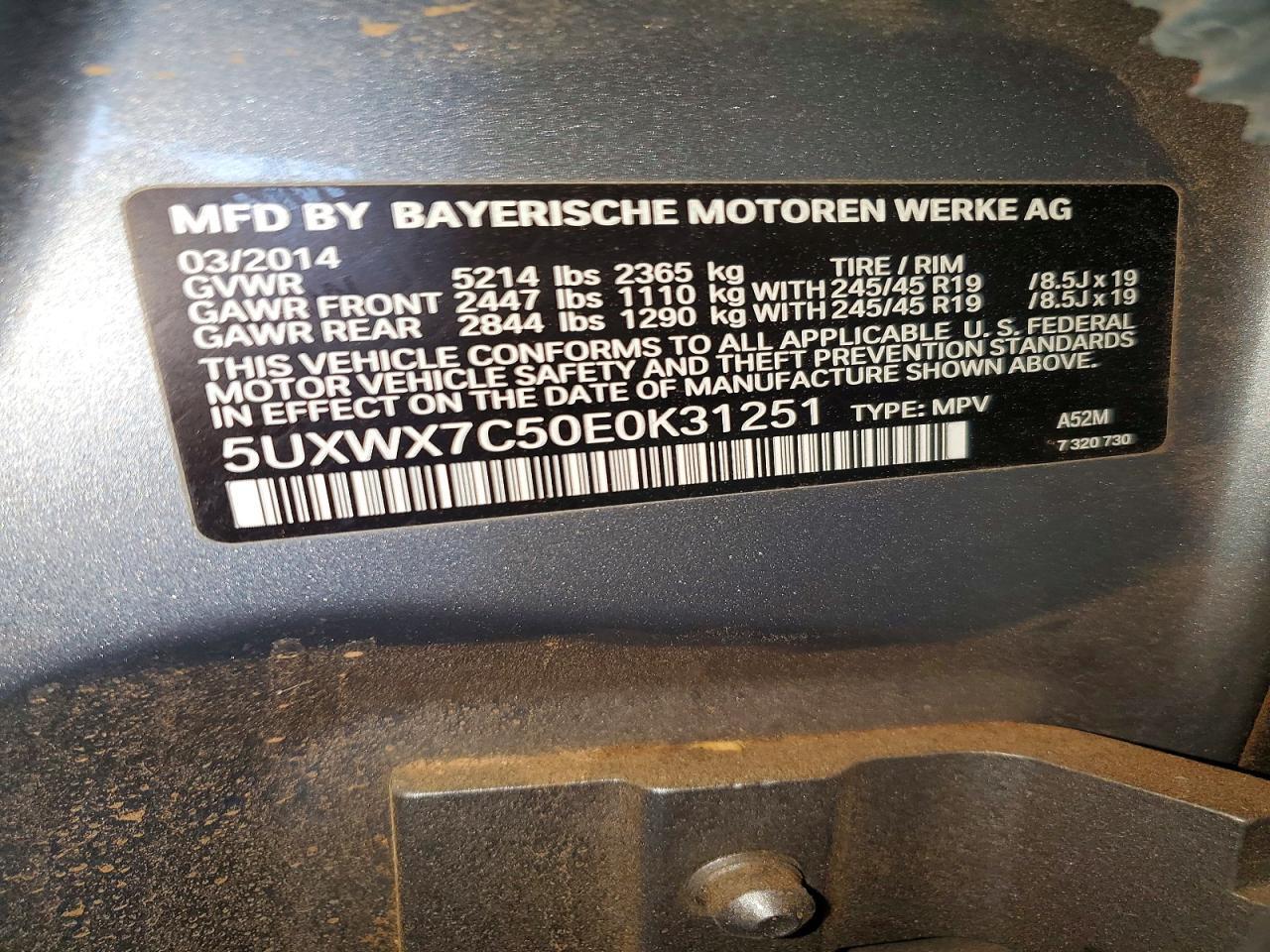 2014 BMW X3 xDrive35I - zdjęcie 12