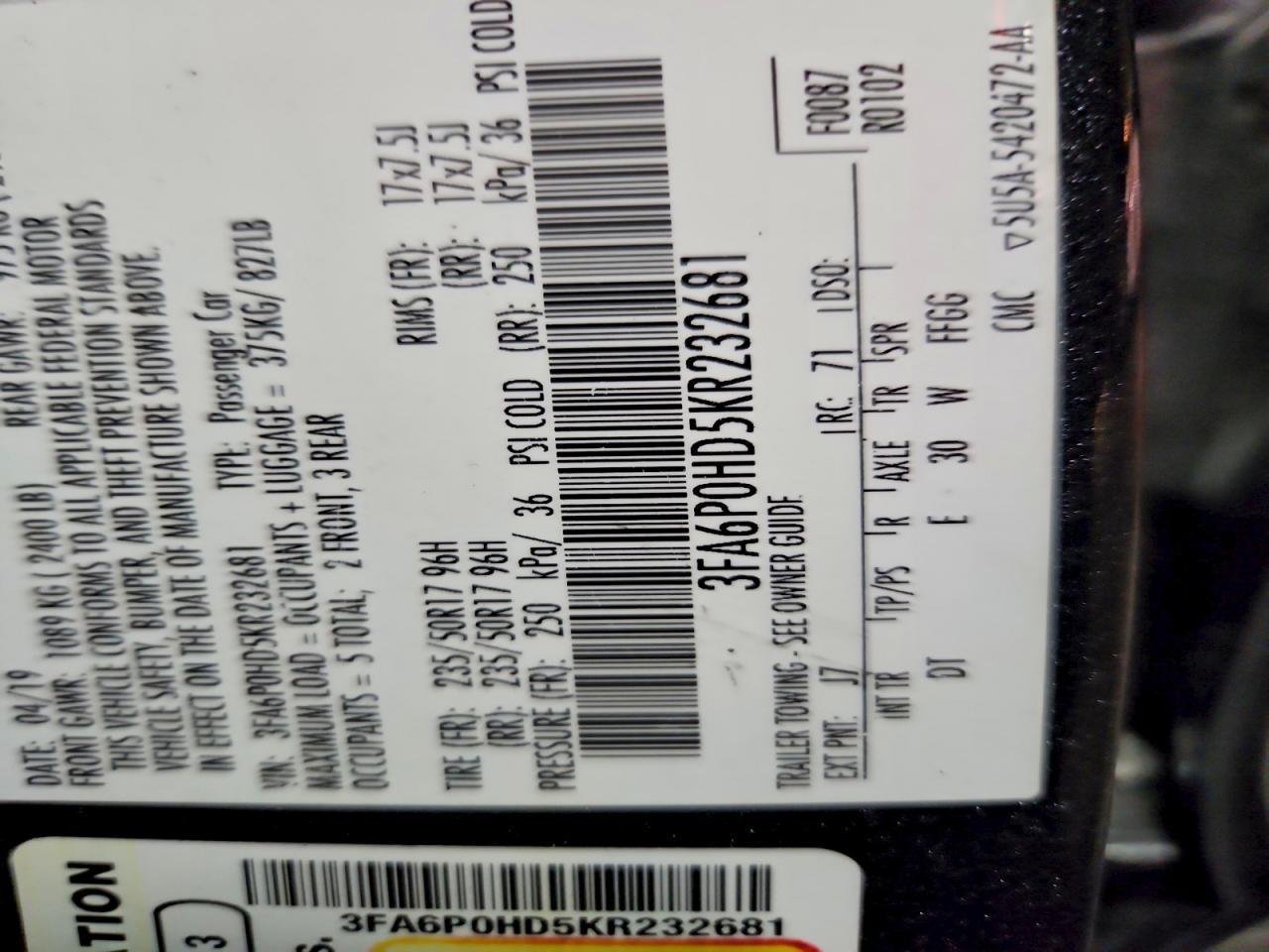 2019 Ford Fusion Se - zdjęcie 14