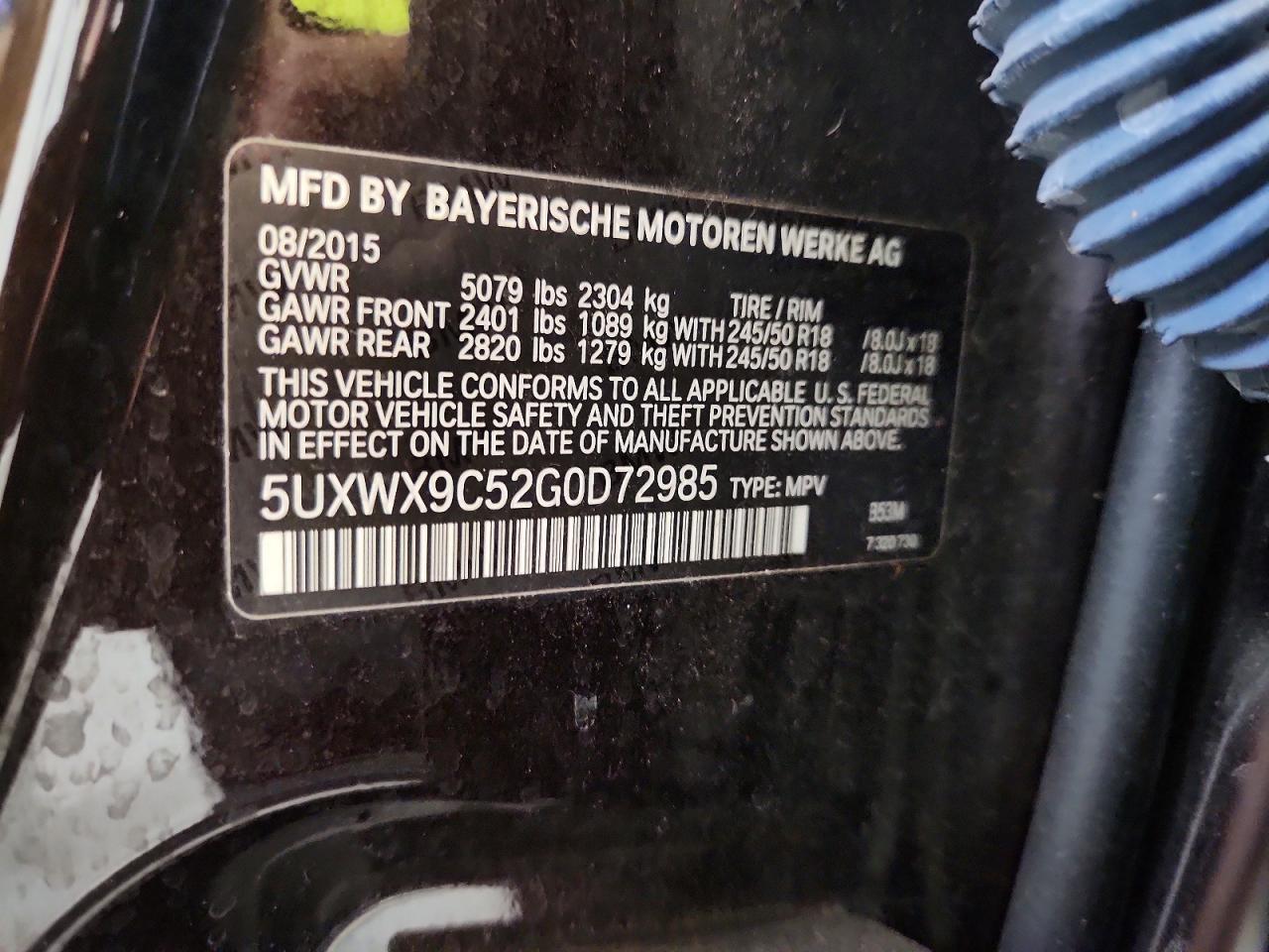 2016 BMW X3 xDrive28I - zdjęcie 13