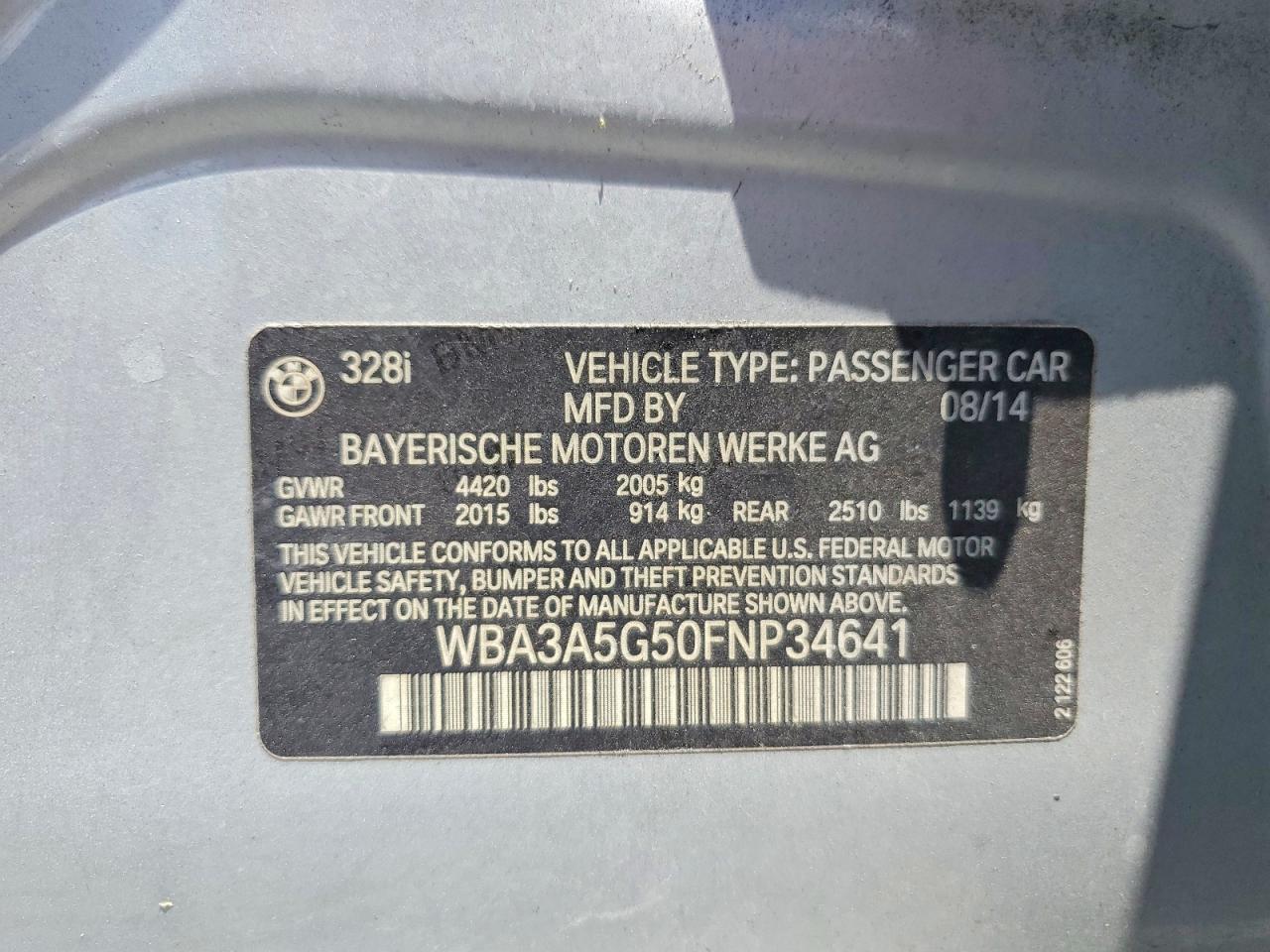 2015 BMW 328 I - zdjęcie 12