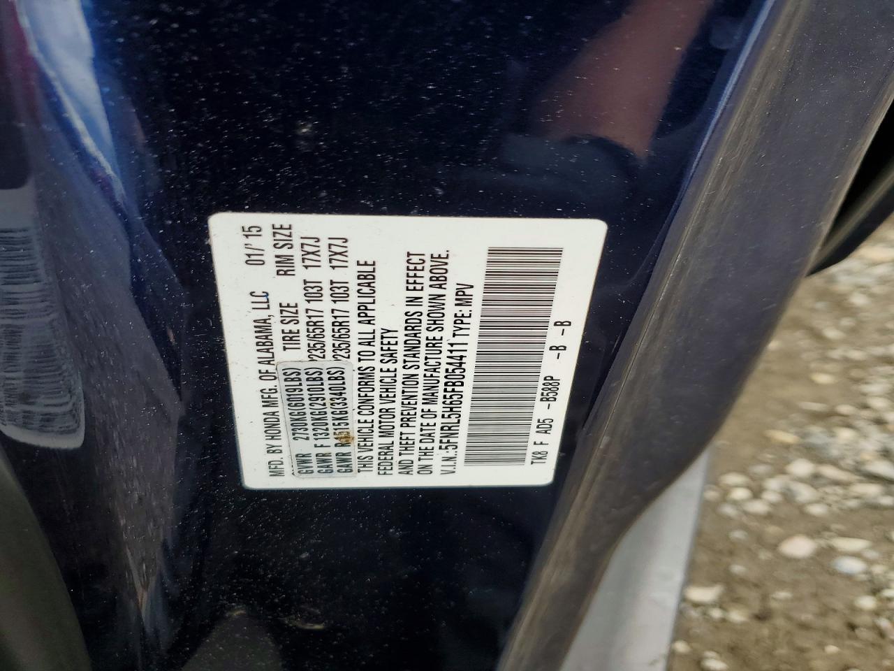 2015 Honda Odyssey Exl - zdjęcie 13