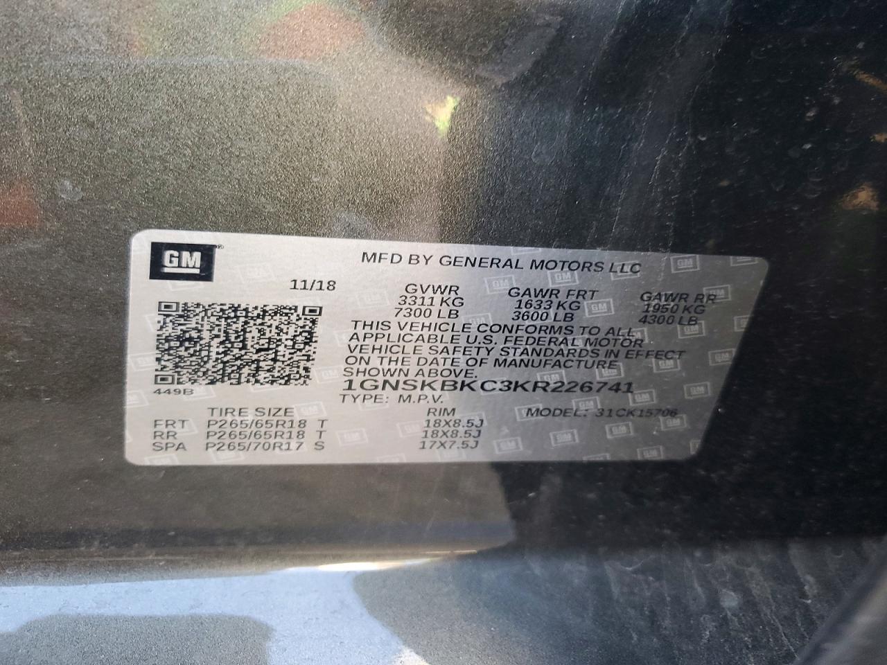 2019 Chevrolet Tahoe K1500 Lt - zdjęcie 14