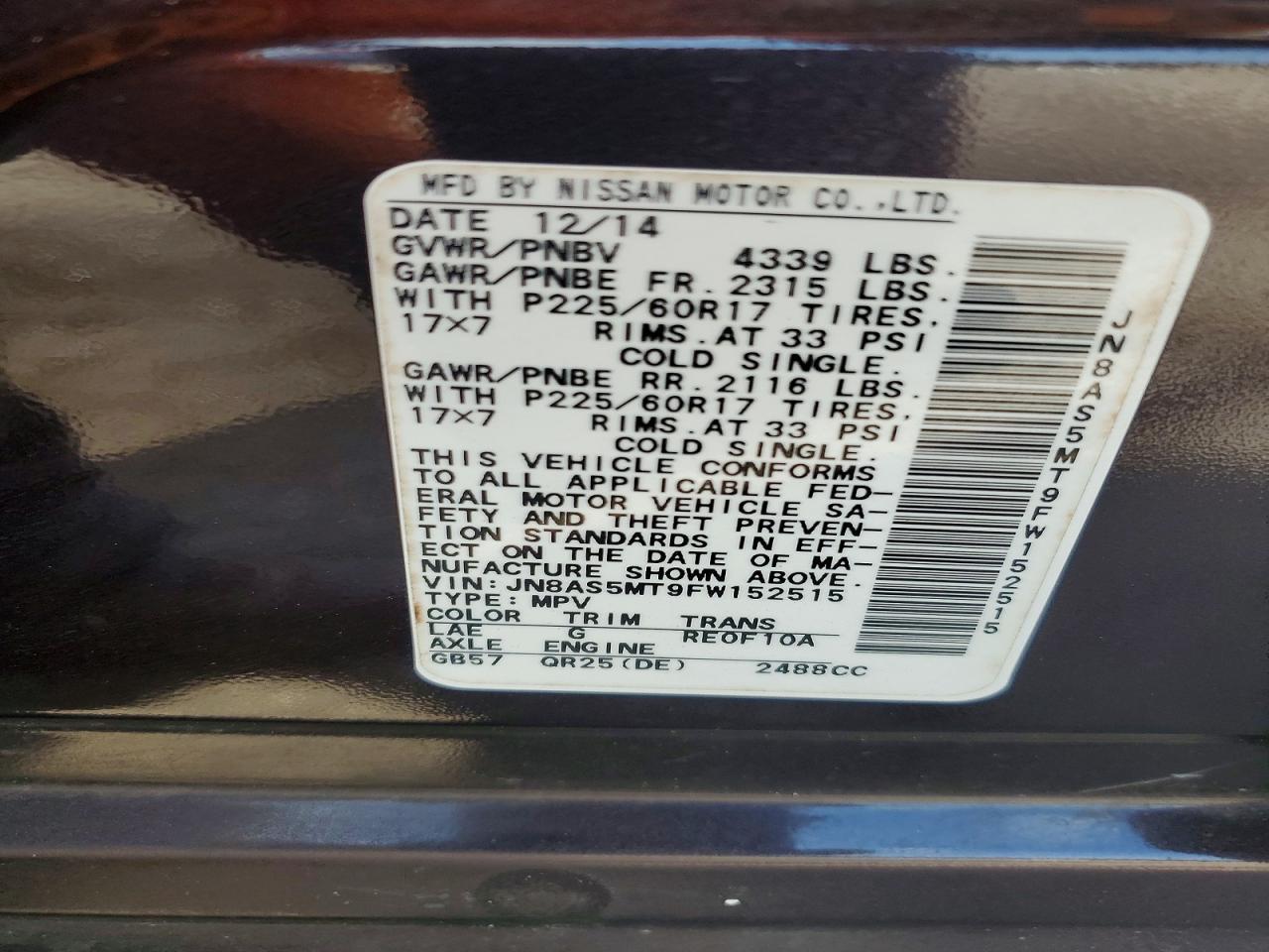 2015 Nissan Rogue Select S - zdjęcie 13