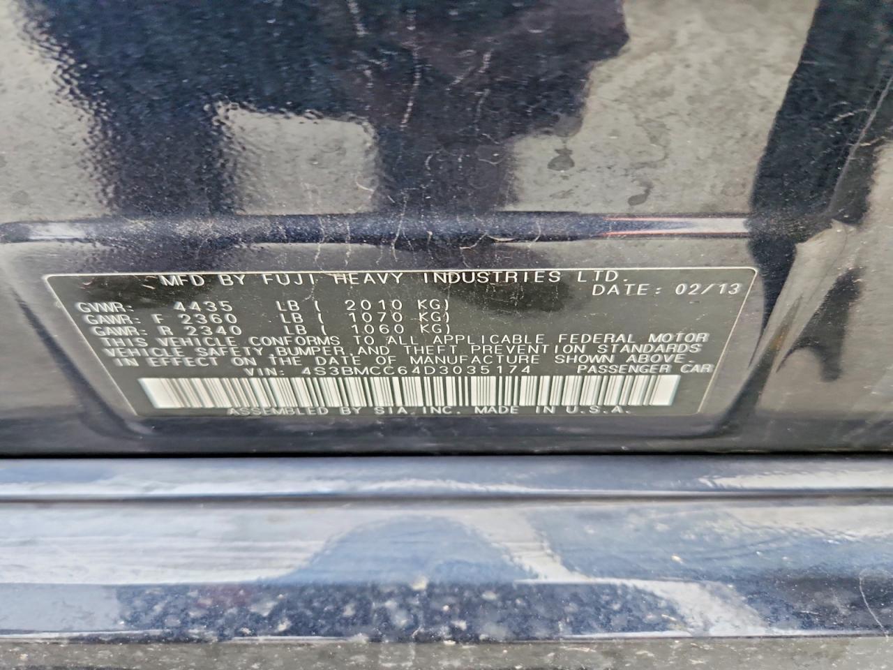 2013 Subaru Legacy 2.5I Premium - zdjęcie 12