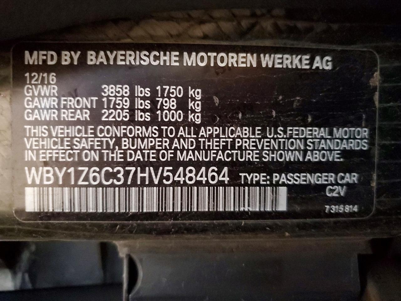 2017 BMW I3 Bev - zdjęcie 12