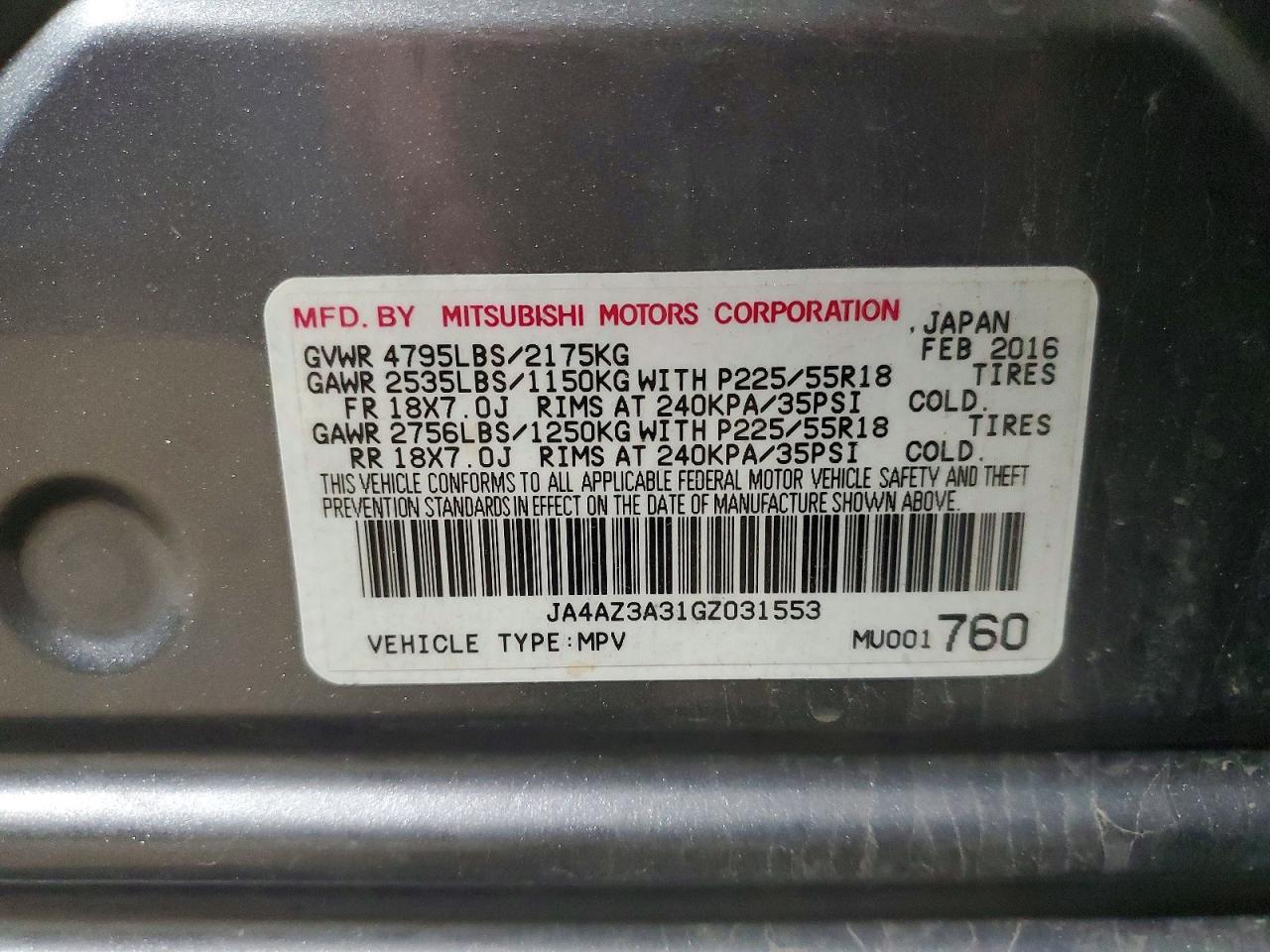 2016 Mitsubishi Outlander Se - zdjęcie 13