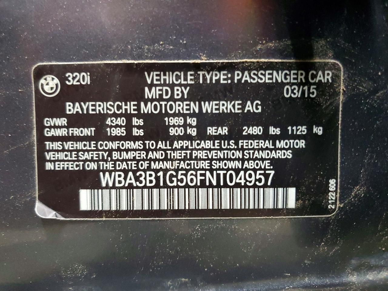 2015 BMW 320 I - zdjęcie 12