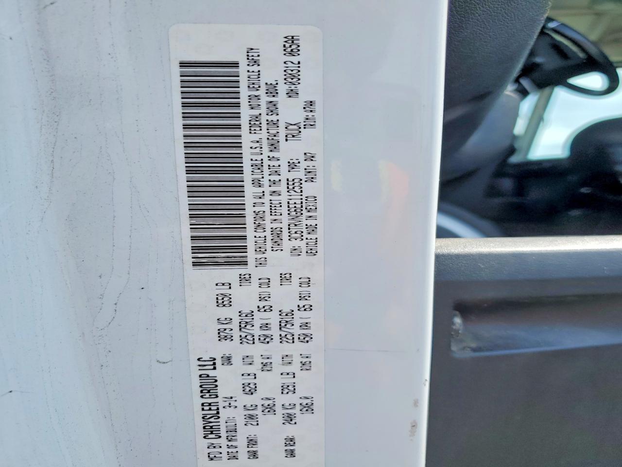 2014 Ram Promaster 1500 1500 Standard - zdjęcie 14