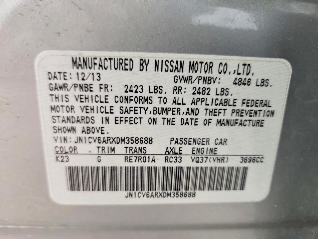 2013 Infiniti G37 Sedan X - zdjęcie 12