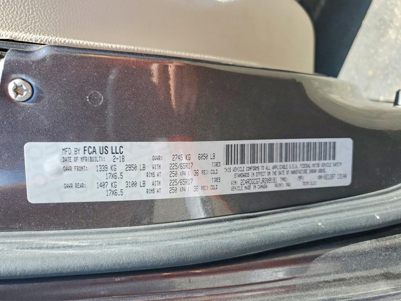2018 Dodge Grand Caravan Sxt - zdjęcie 13