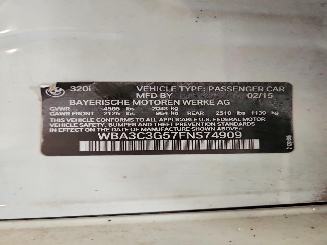 2015 BMW 320 I xDrive - zdjęcie 12