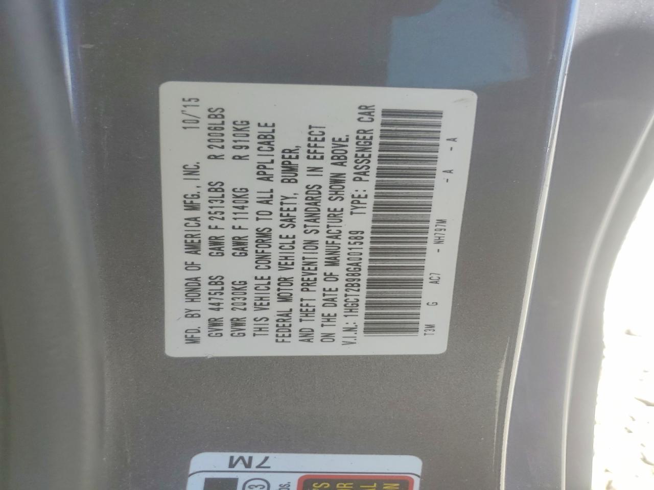 2016 Honda Accord Exl - zdjęcie 12