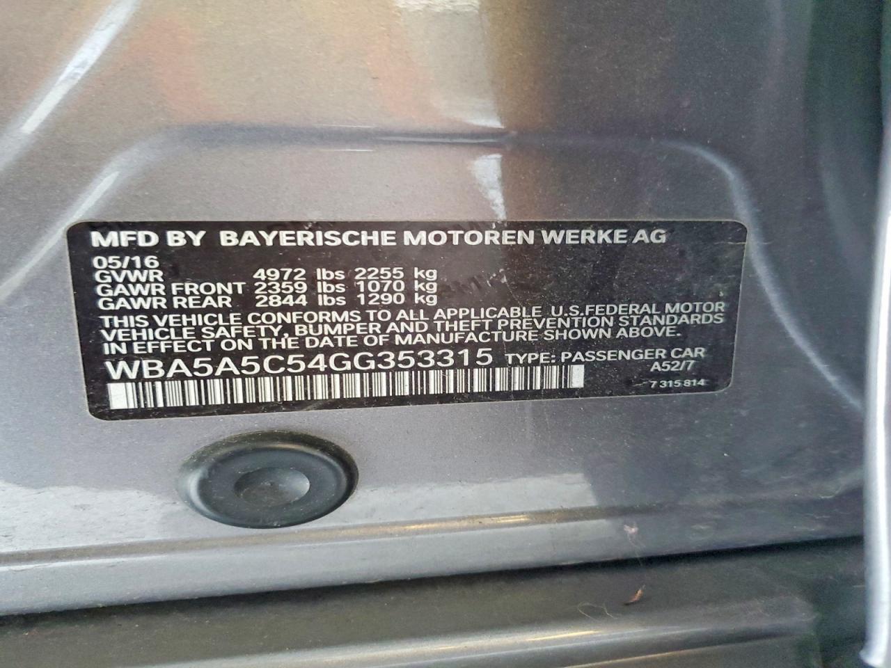 2016 BMW 528 I - zdjęcie 12