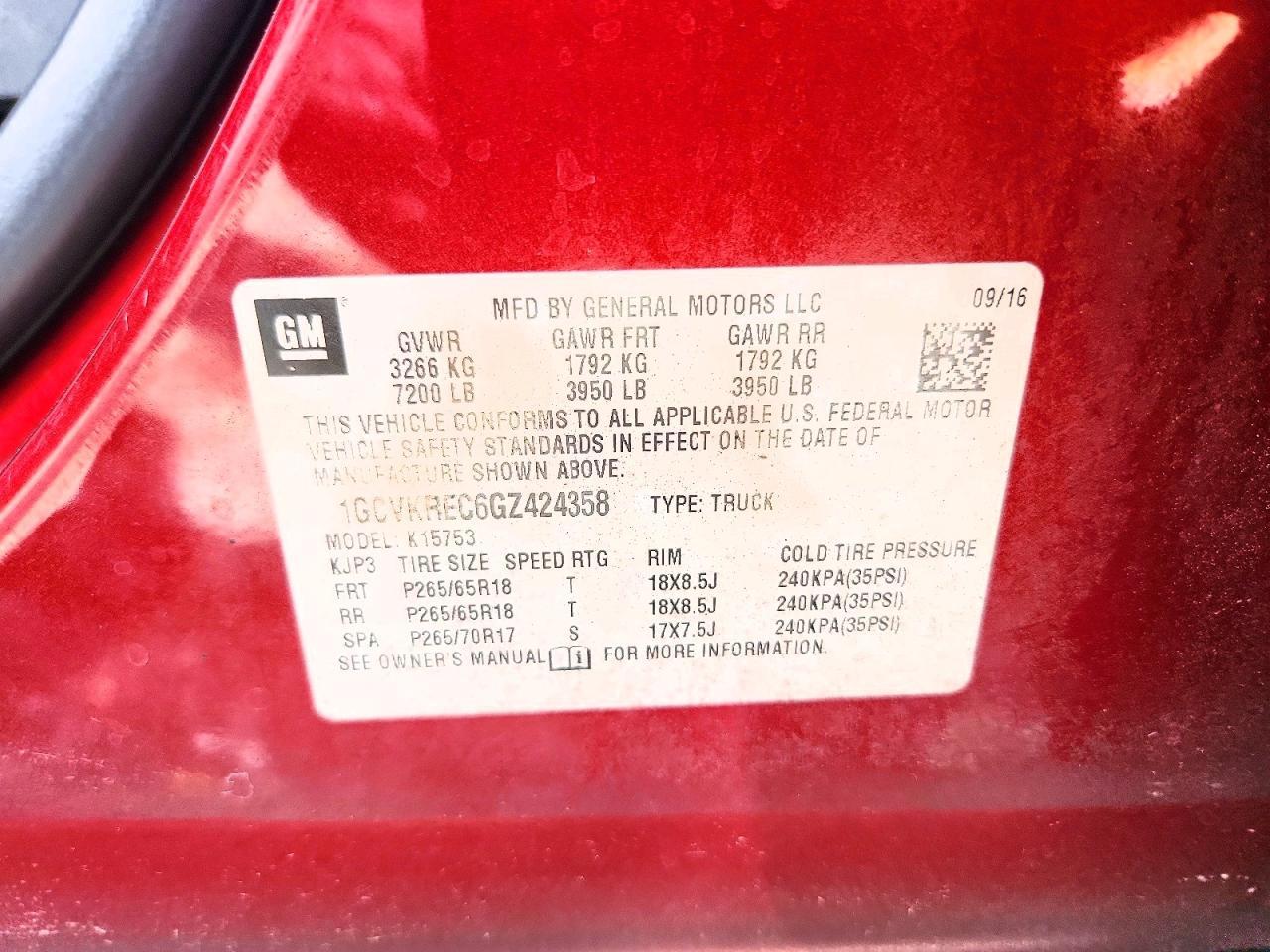 2016 Chevrolet Silverado K1500 Lt - zdjęcie 12