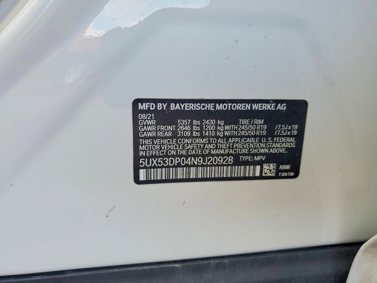 2022 BMW X3 xDrive30I - zdjęcie 13
