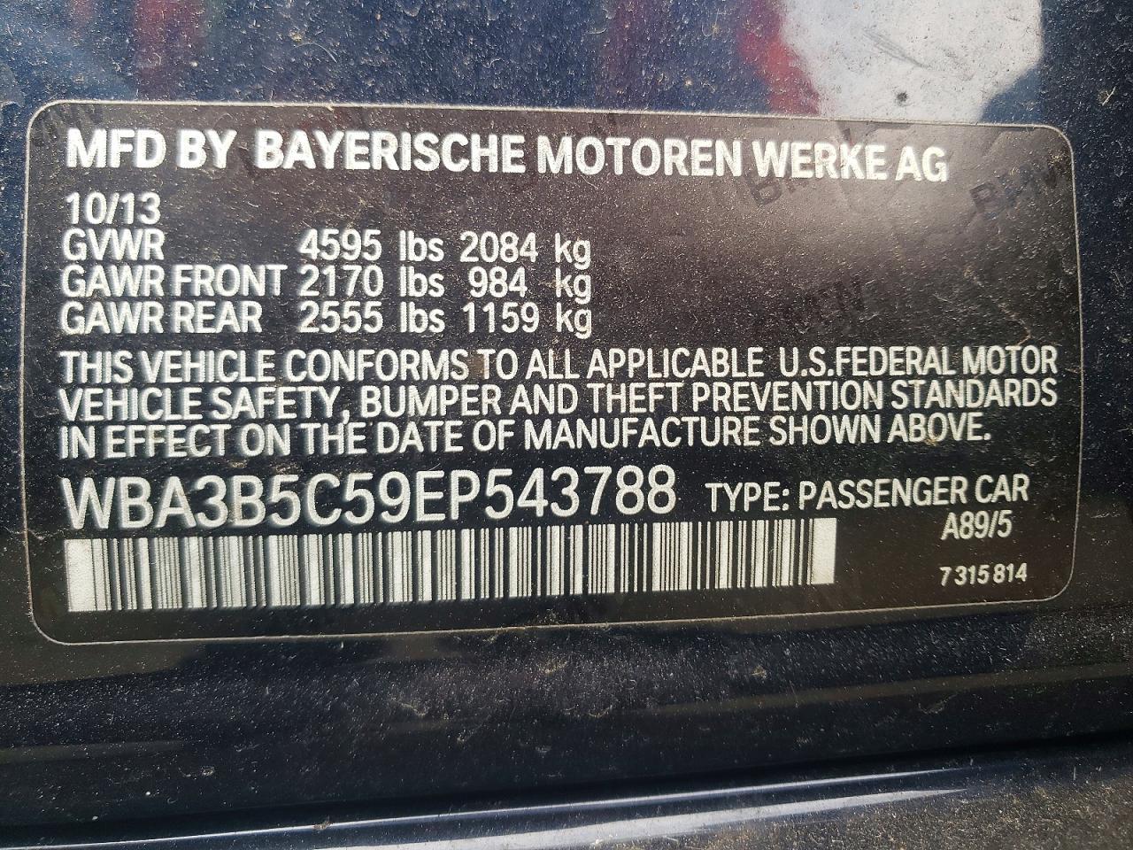 2014 BMW 3 Series - zdjęcie 12