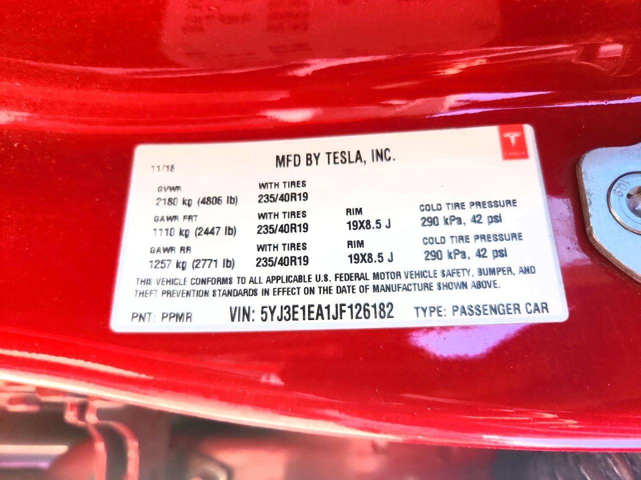 2018 Tesla Model 3 - zdjęcie 12