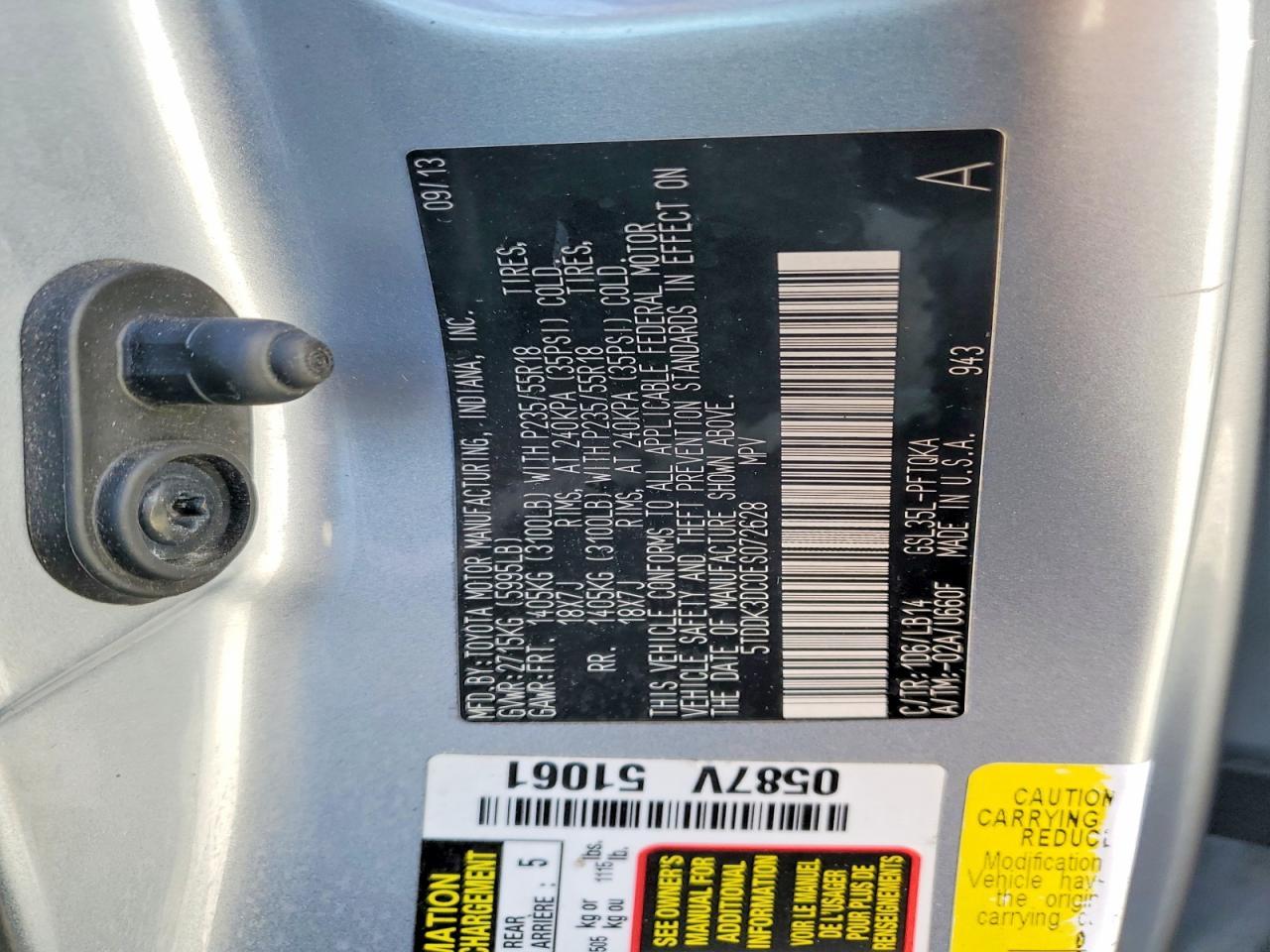 2014 Toyota Sienna Xle 7-Passenger - zdjęcie 13
