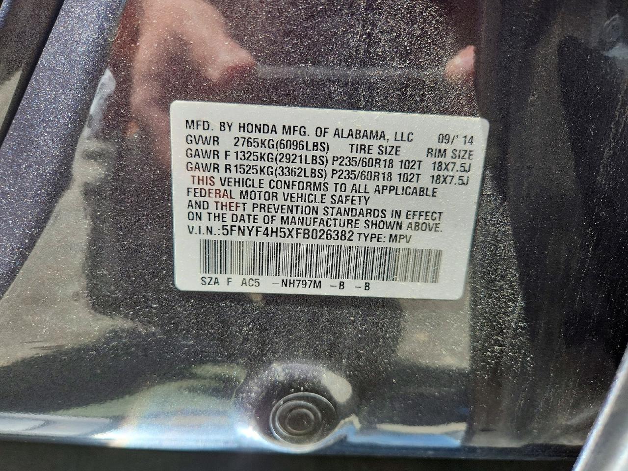 2015 Honda Pilot Exl - zdjęcie 13