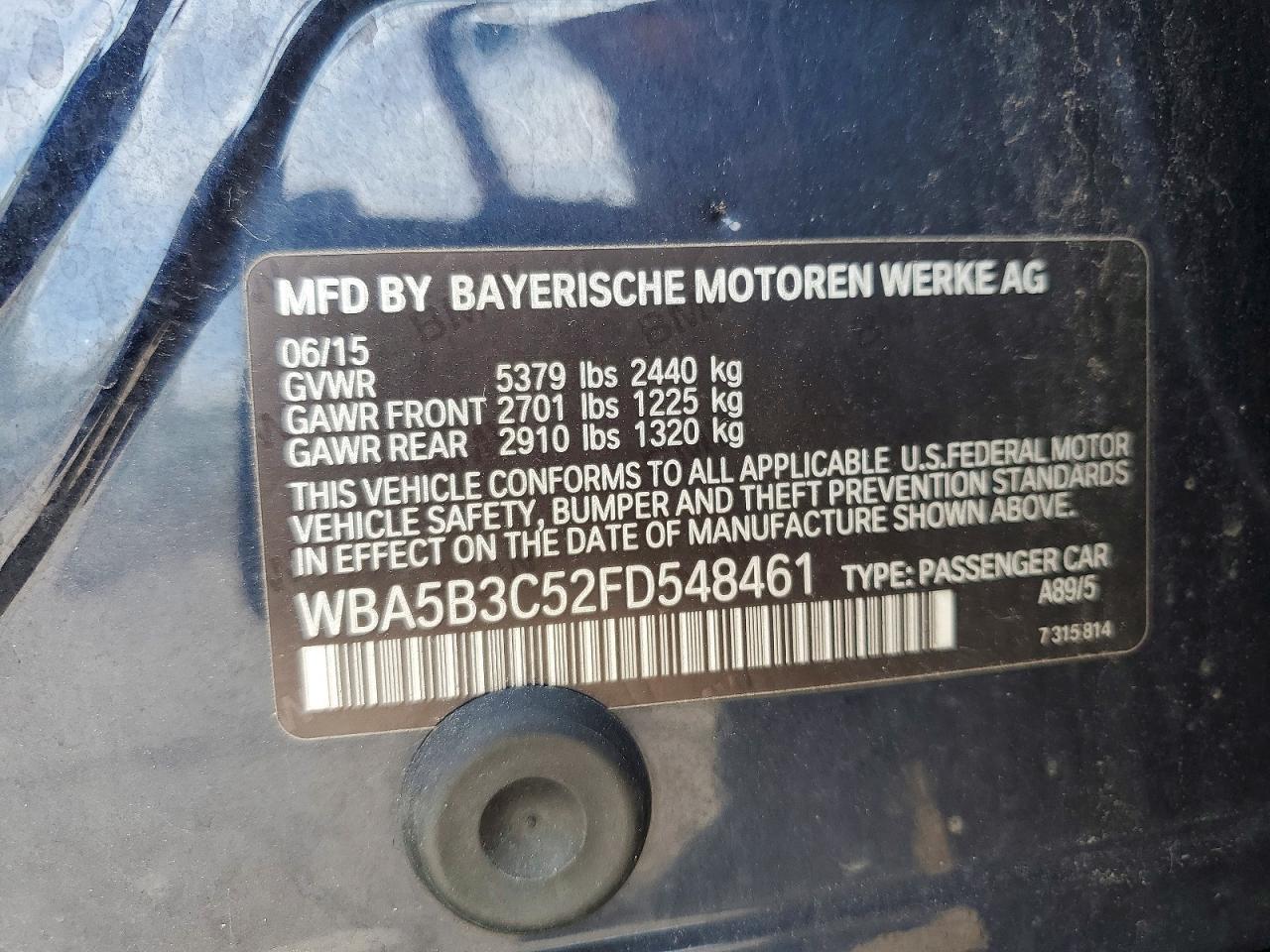 2015 BMW 535 Xi - zdjęcie 12