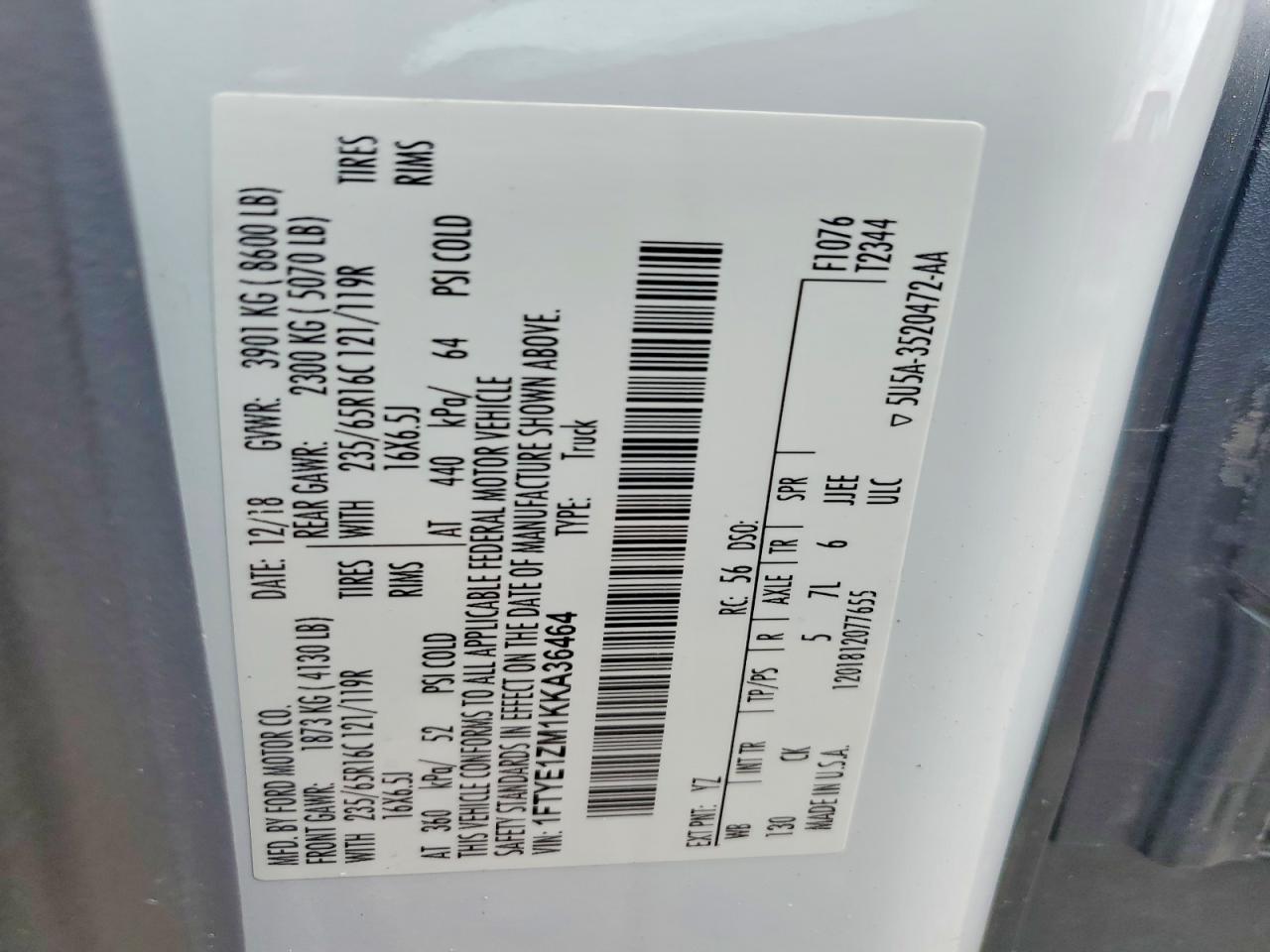 2019 Ford Transit T-150 - zdjęcie 13