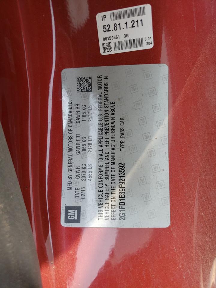 2015 Chevrolet Camaro Lt - zdjęcie 12