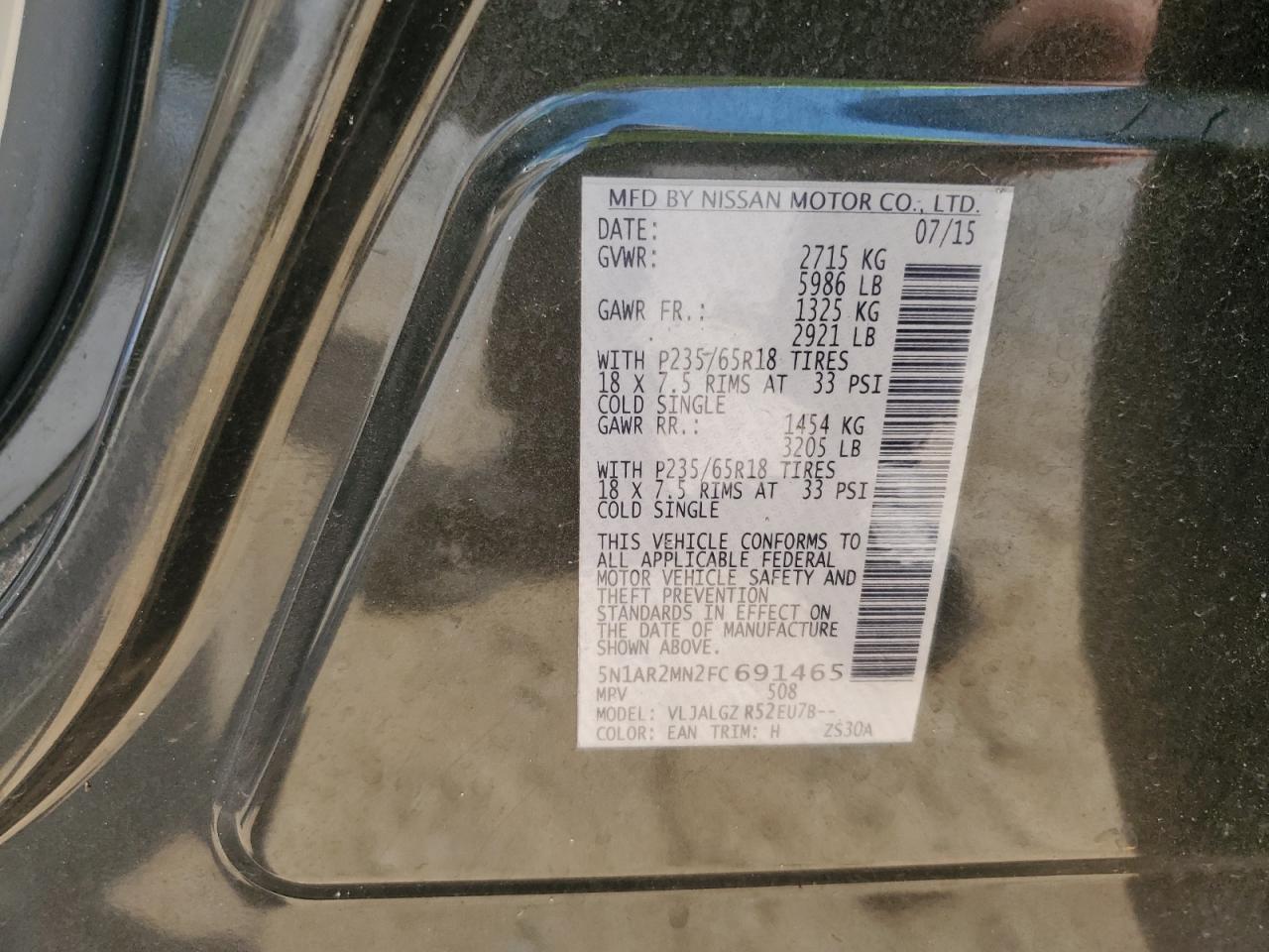 2015 Nissan Pathfinder S - zdjęcie 13