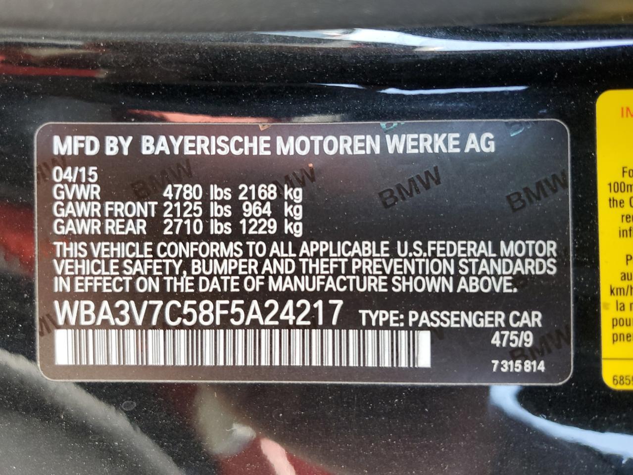 2015 BMW Seria 4 - zdjęcie 13