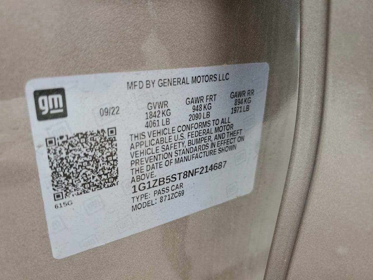 2022 Chevrolet Malibu Ls - zdjęcie 12
