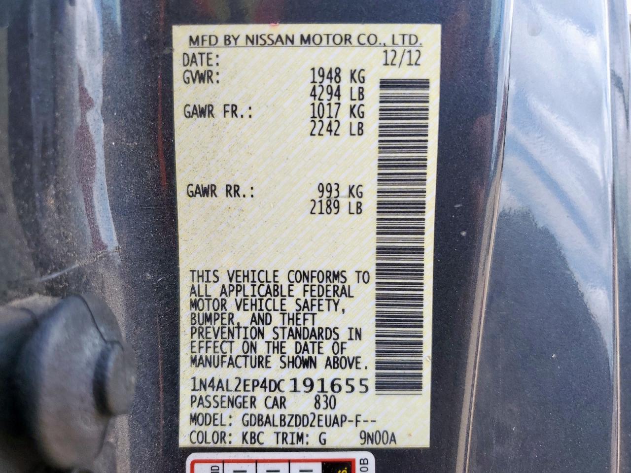 2013 Nissan Altima S - zdjęcie 12