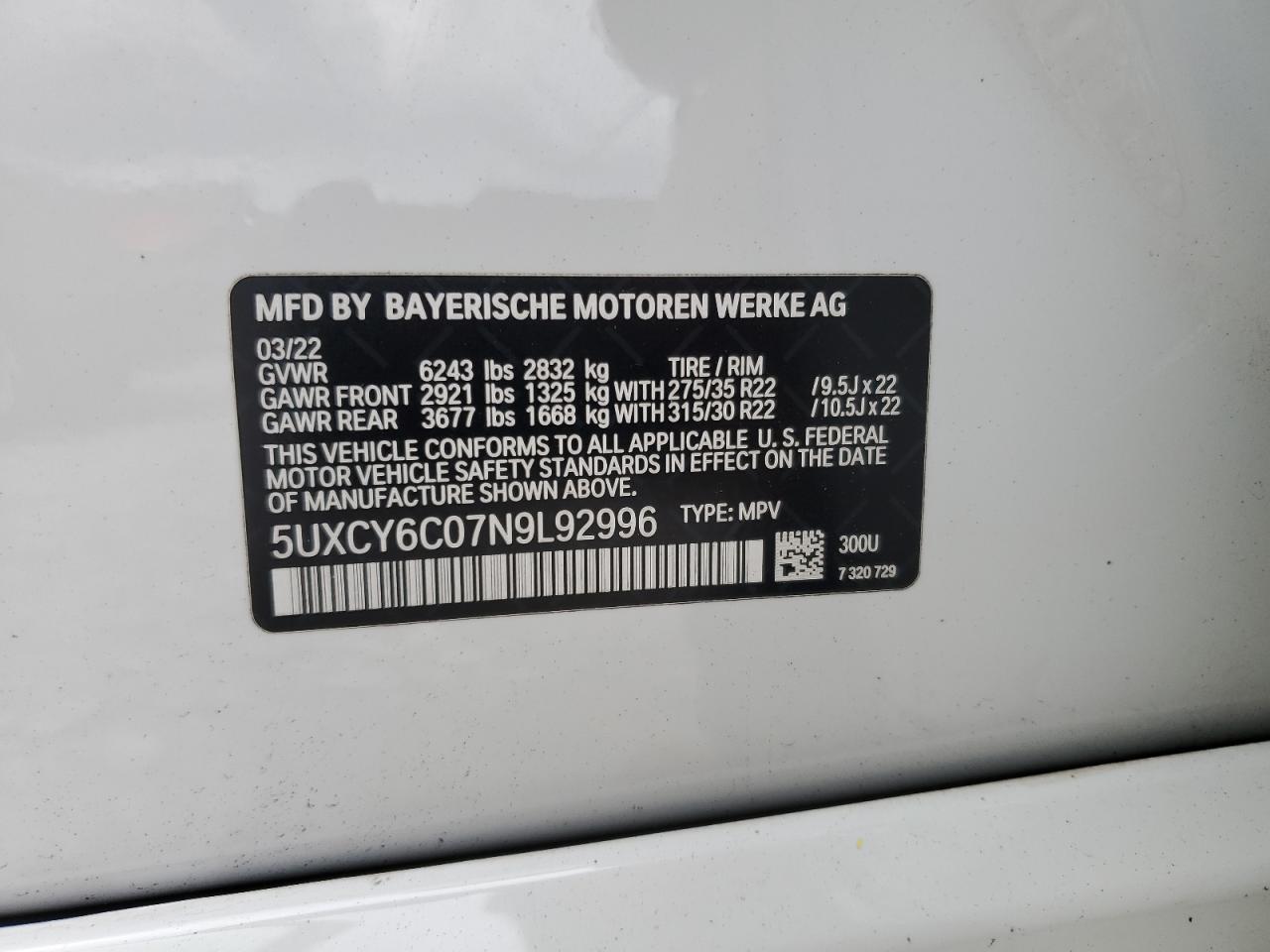2022 BMW X6 xDrive40I - zdjęcie 13