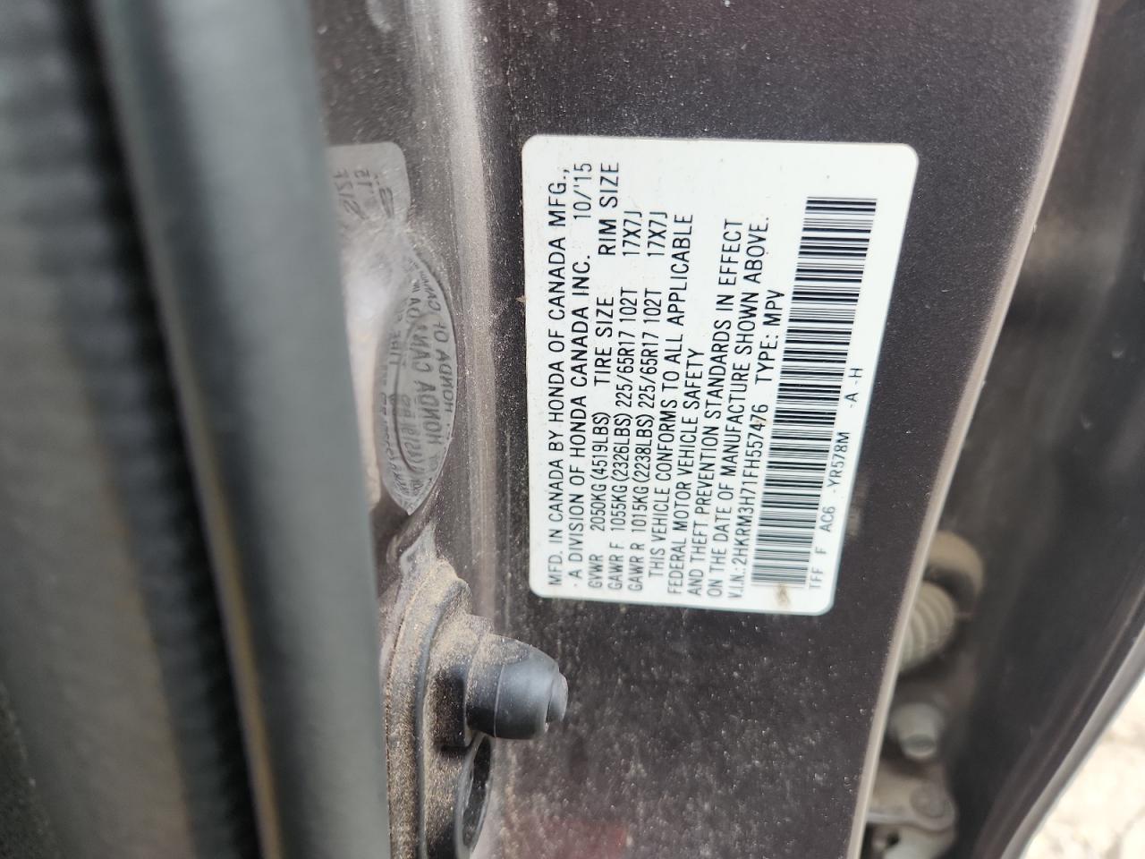 2015 Honda Cr-V Exl - zdjęcie 13
