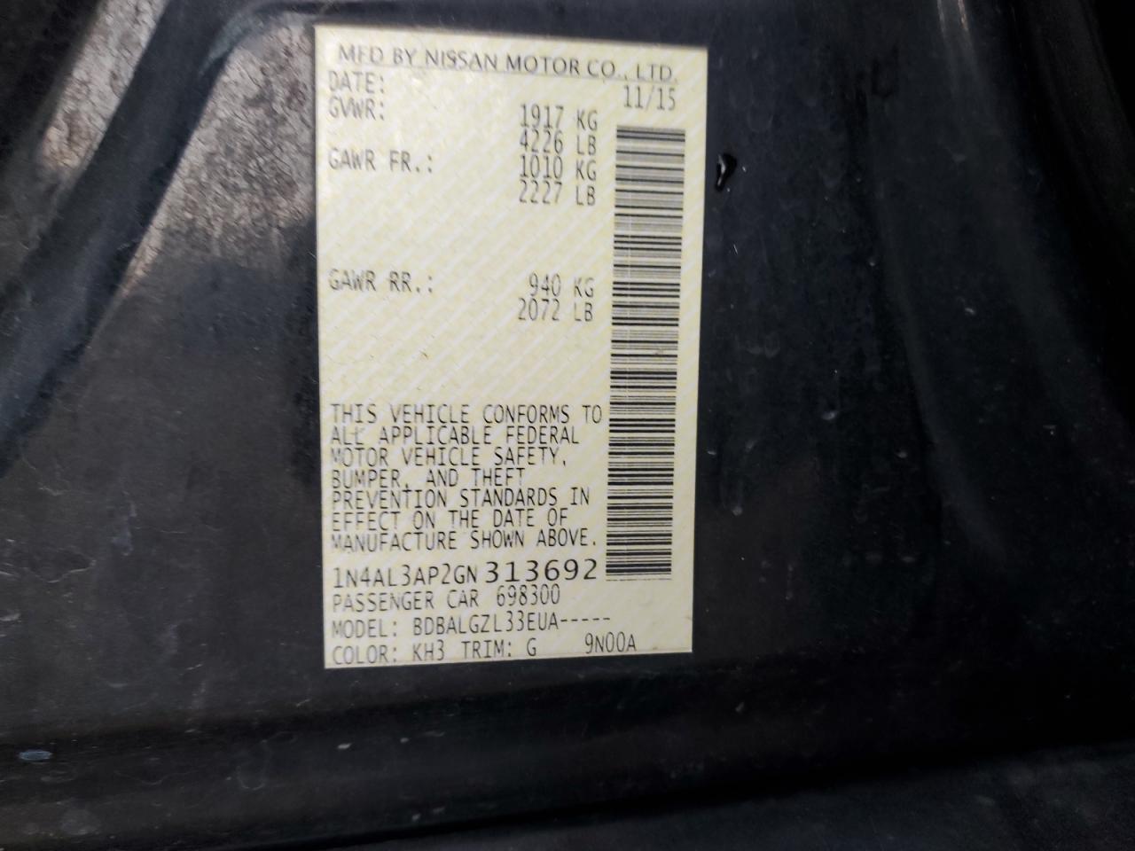 2016 Nissan Altima 2.5 - zdjęcie 13