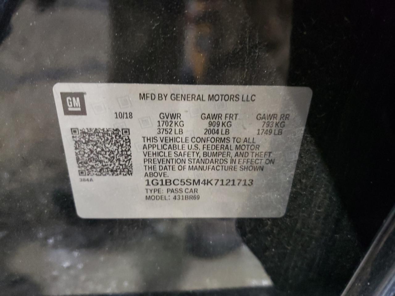 2019 Chevrolet Cruze Ls - zdjęcie 12
