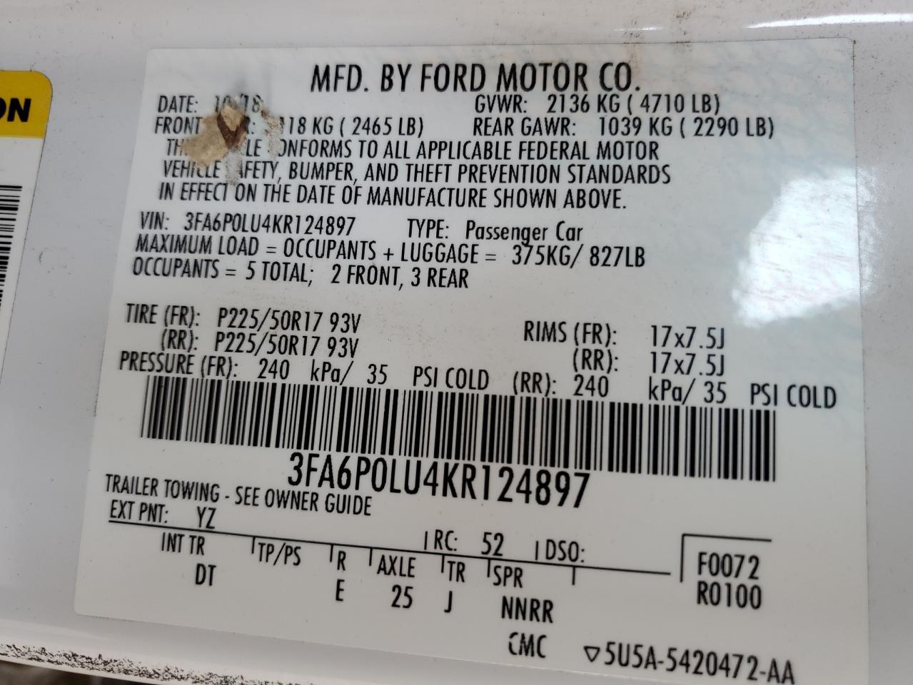 2019 Ford Fusion Se - zdjęcie 12