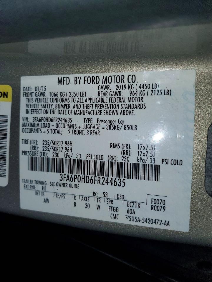 2015 Ford Fusion Se - zdjęcie 12
