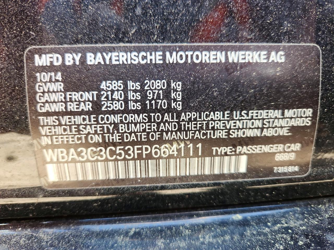 2015 BMW 320 I xDrive - zdjęcie 12