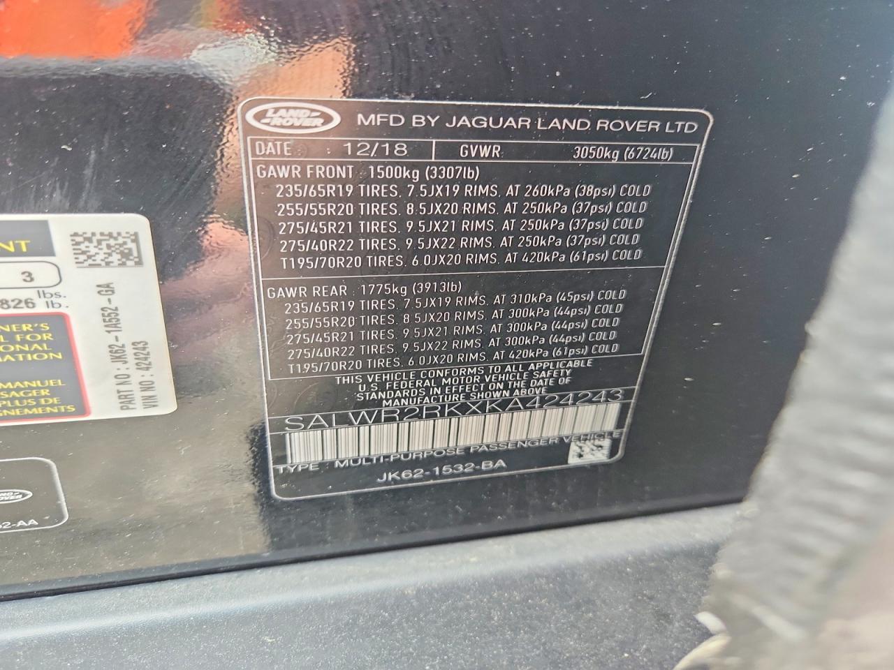 2019 Land Rover Range Rover Sport Hse - zdjęcie 13