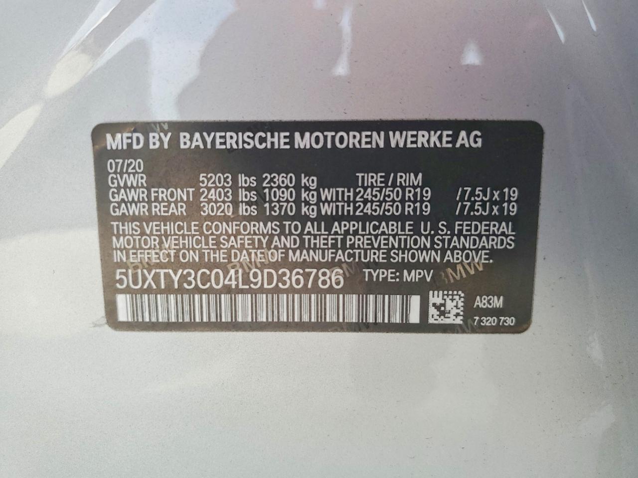 2020 BMW X3 Sdrive30I - zdjęcie 14