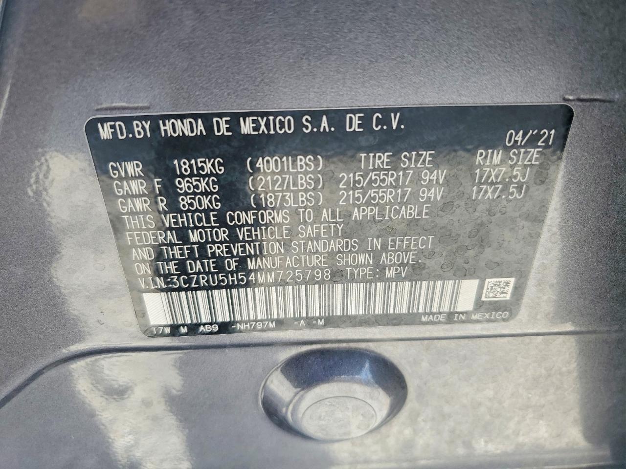 2021 Honda Hr-V Ex - zdjęcie 13