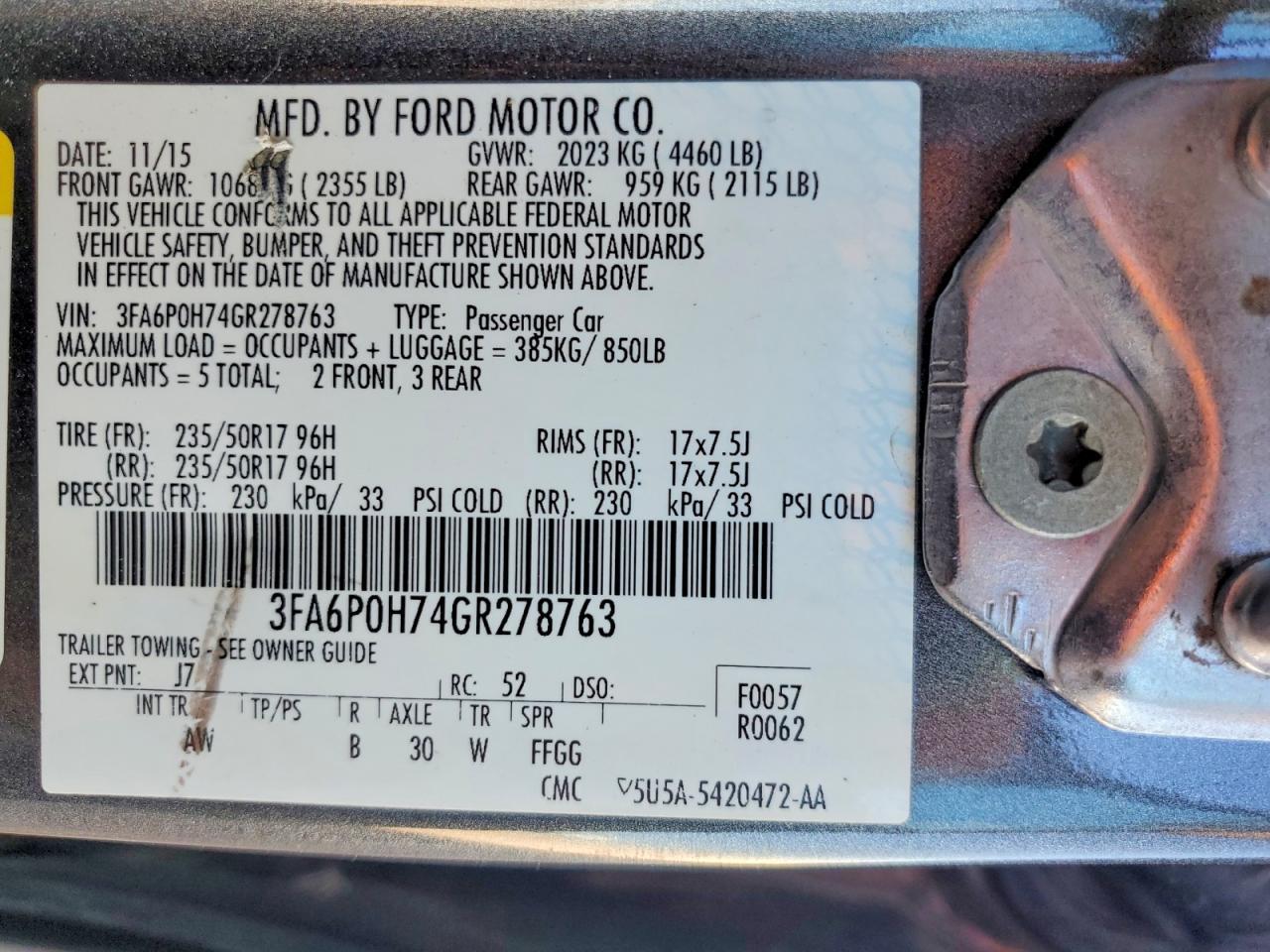 2016 Ford Fusion Se - zdjęcie 12