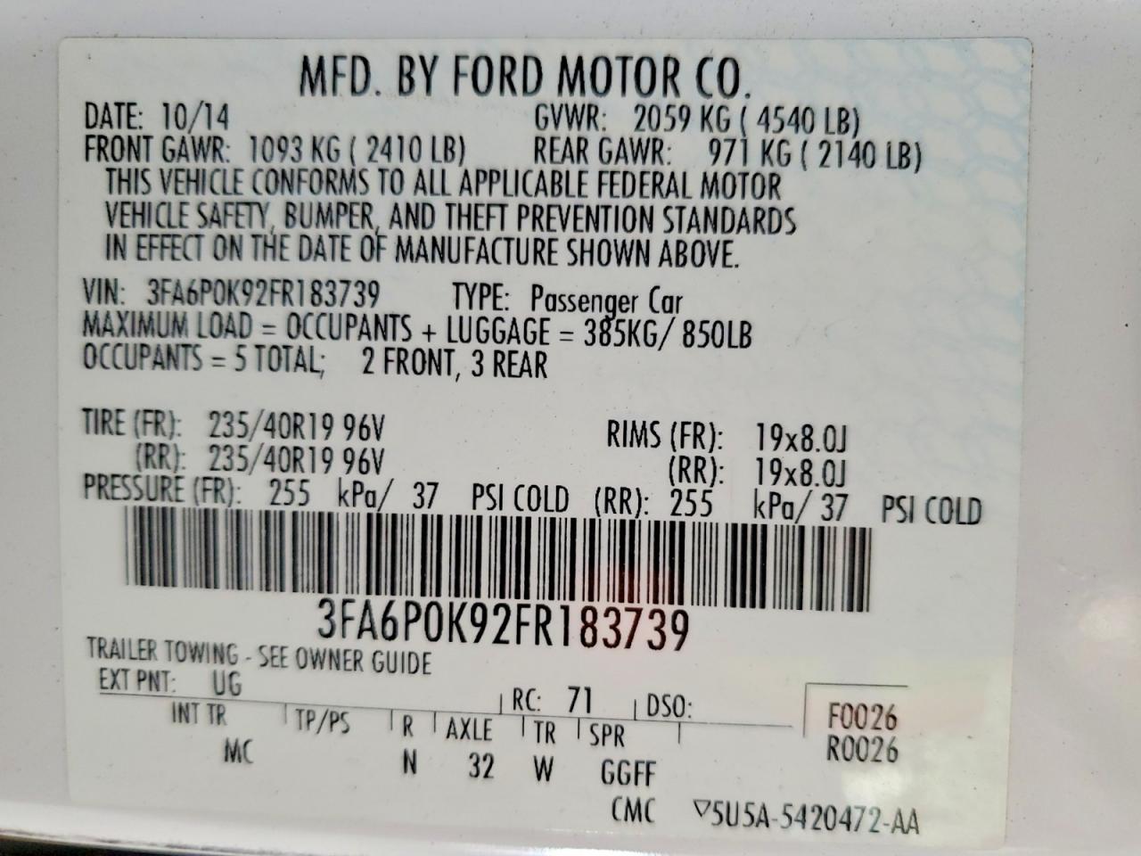 2015 Ford Fusion Titanium - zdjęcie 12