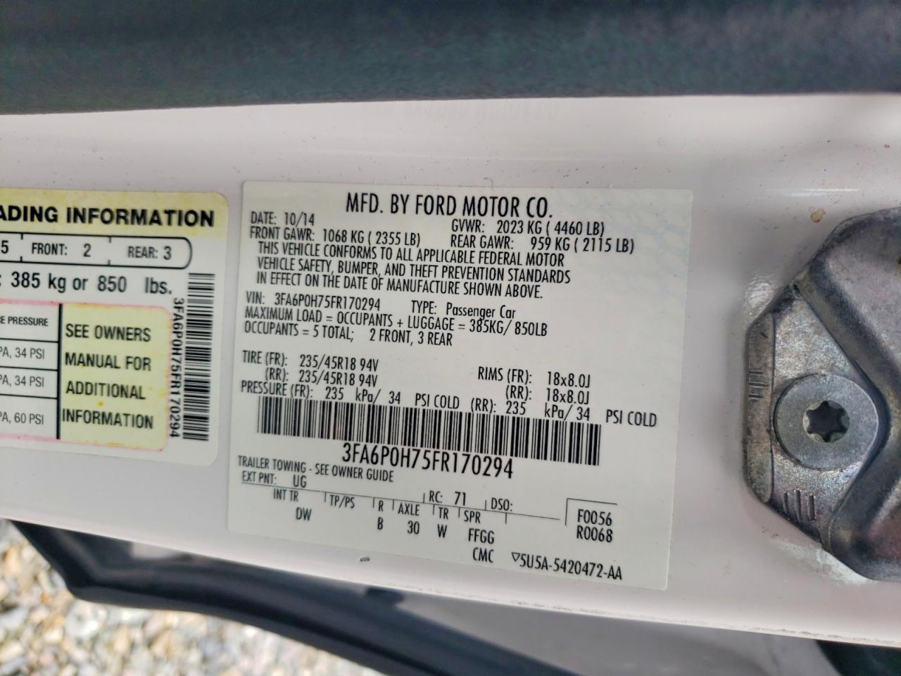 2015 Ford Fusion Se - zdjęcie 12