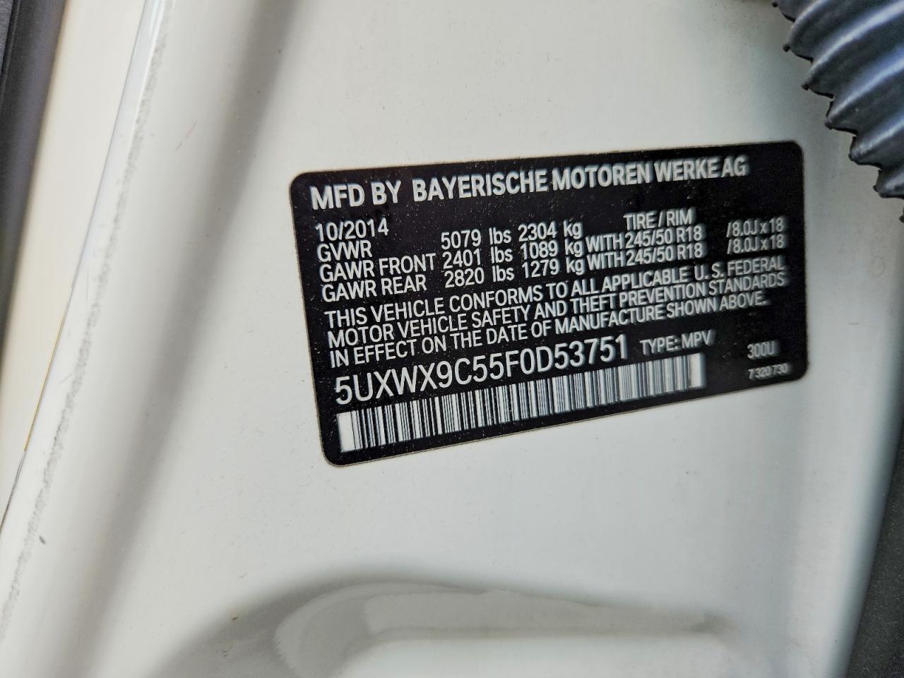 2015 BMW X3 xDrive28I - zdjęcie 13