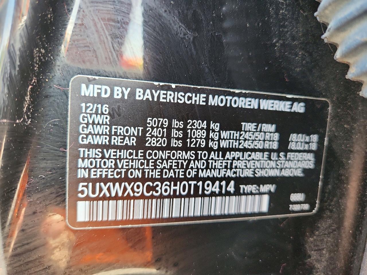 2017 BMW X3 xDrive28I - zdjęcie 14