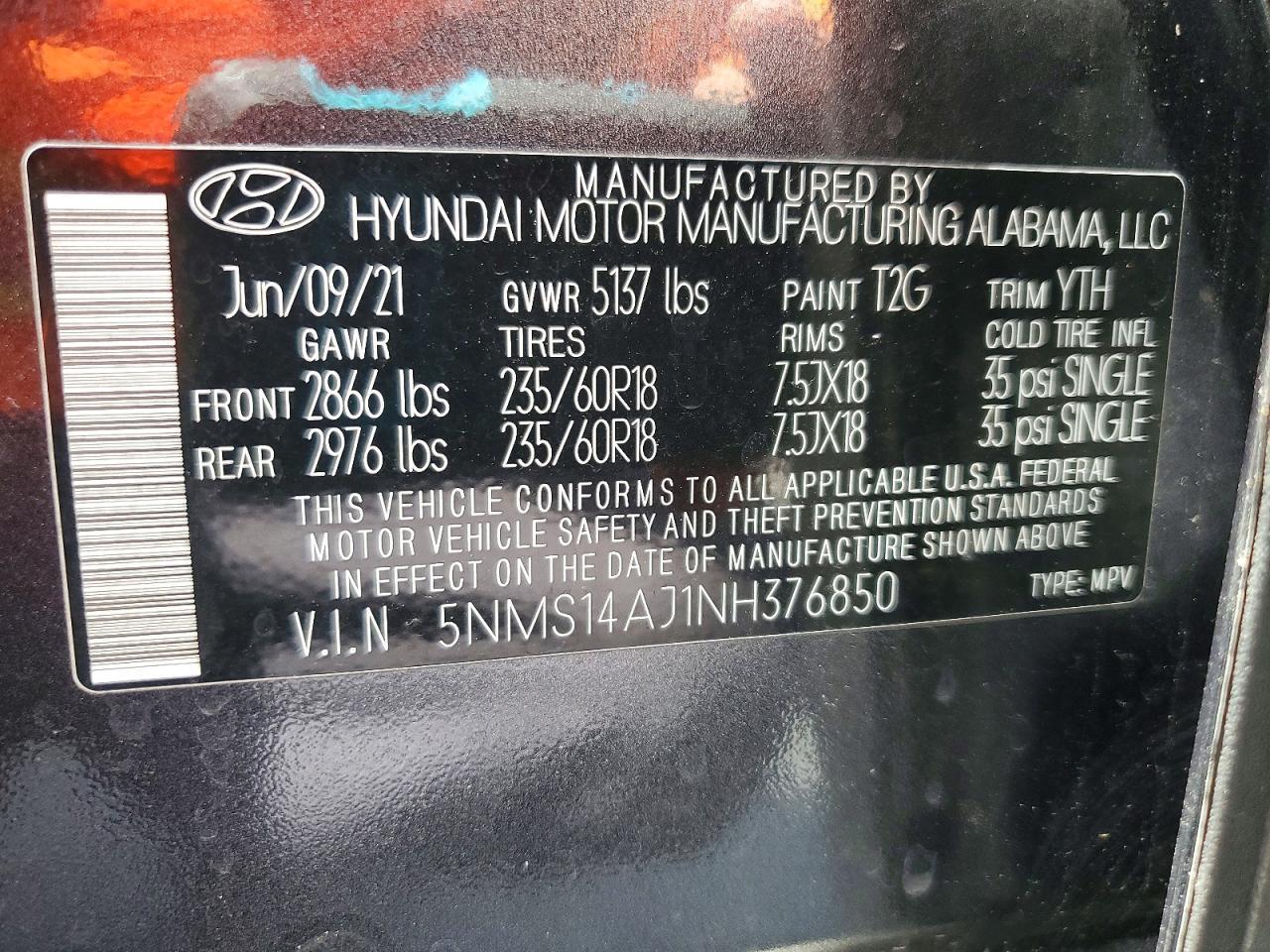 2022 Hyundai Santa Fe Se - zdjęcie 13