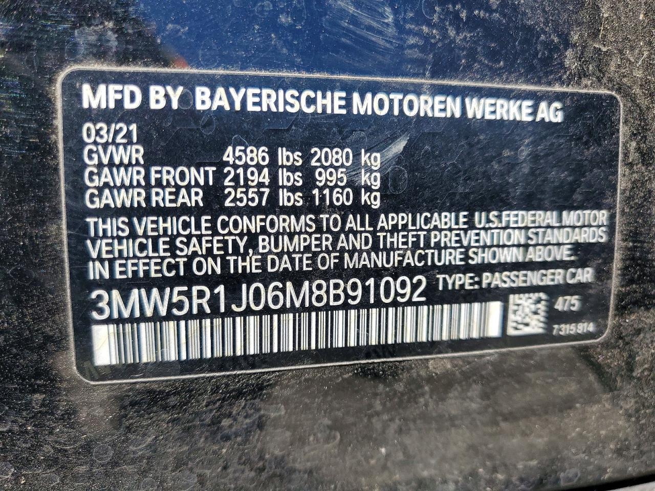 2021 BMW 330I - zdjęcie 12