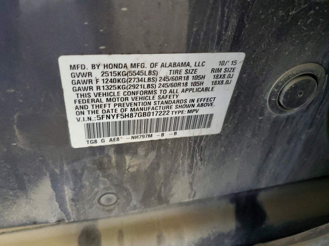 2016 Honda Pilot Exl - zdjęcie 13