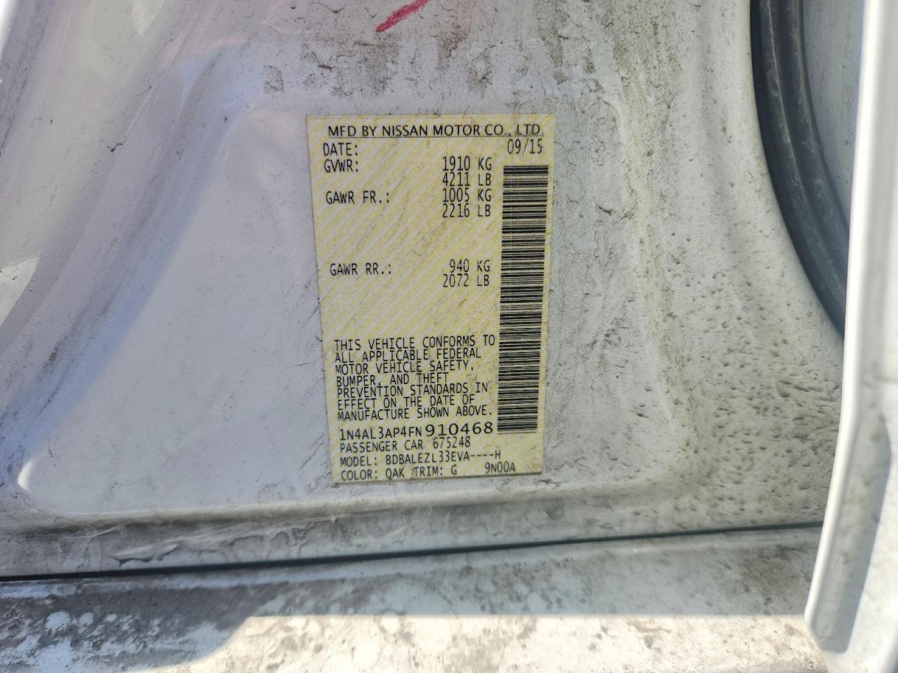 2015 Nissan Altima - zdjęcie 12