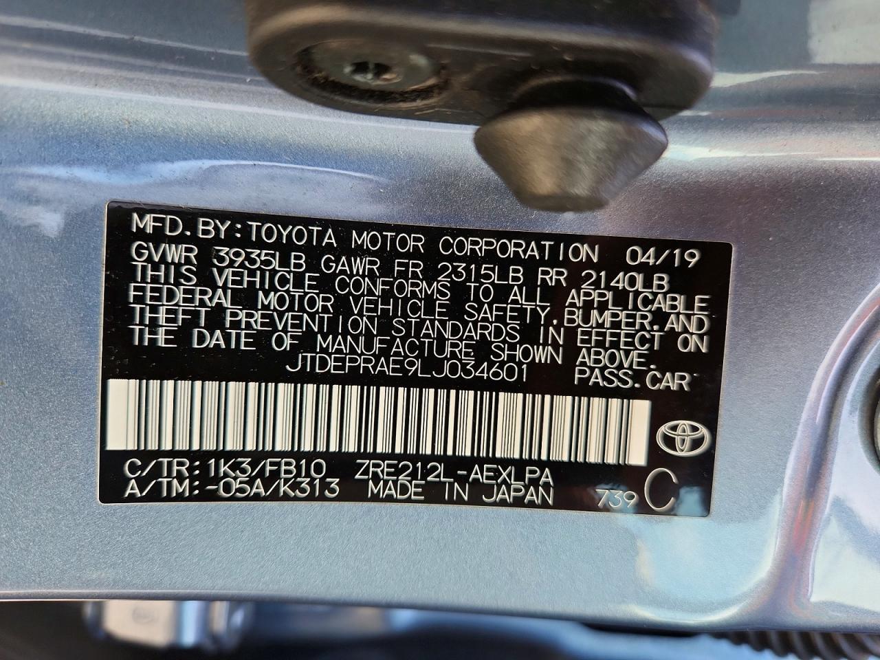 2020 Toyota Corolla Le - zdjęcie 12